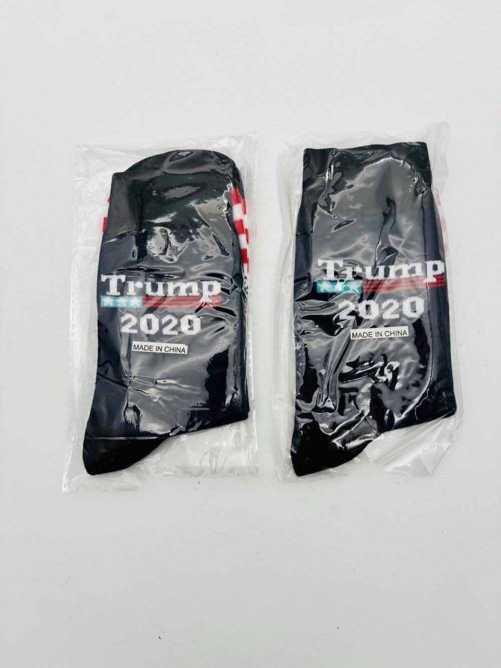 2 - UNISEX "TRUMP 2020" SOCKS ONE SIZE REPUBLICAN/PRESIDENT RED, WHITE AND BLUE